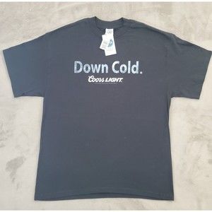 Vintage Coors Light"Down Cold" Football Tshirt